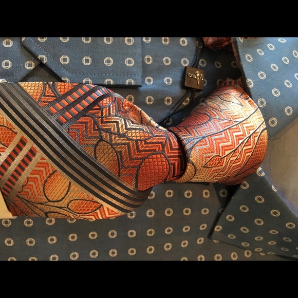 NEW MEN’S SAMBUCA SPORT SHIRT BLUE & WHITE - Picture 2 of 8